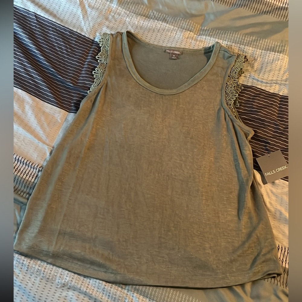 Olive green tank top